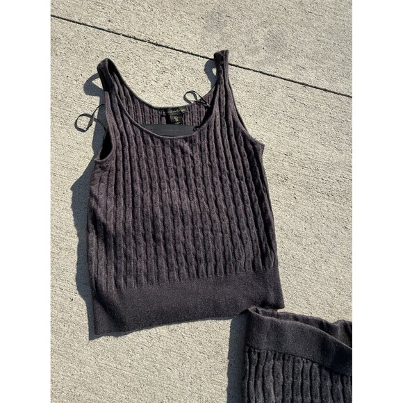 House of Harlow 1960 Cableknit Tank Flared Pants Twinset 2 Pc Set NWT LARGE #652 - Picture 5 of 10